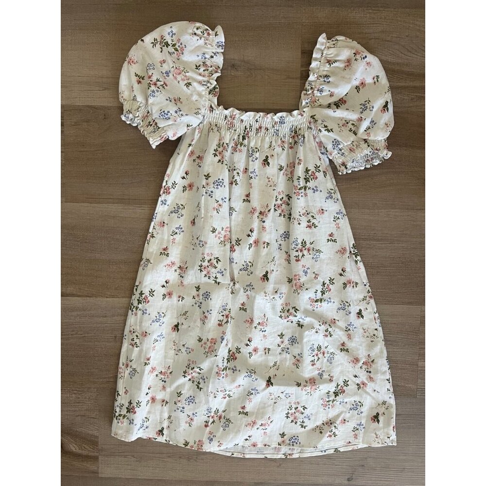 Reformation Floral Puff Sleeve Above Knee Dress - Size XS